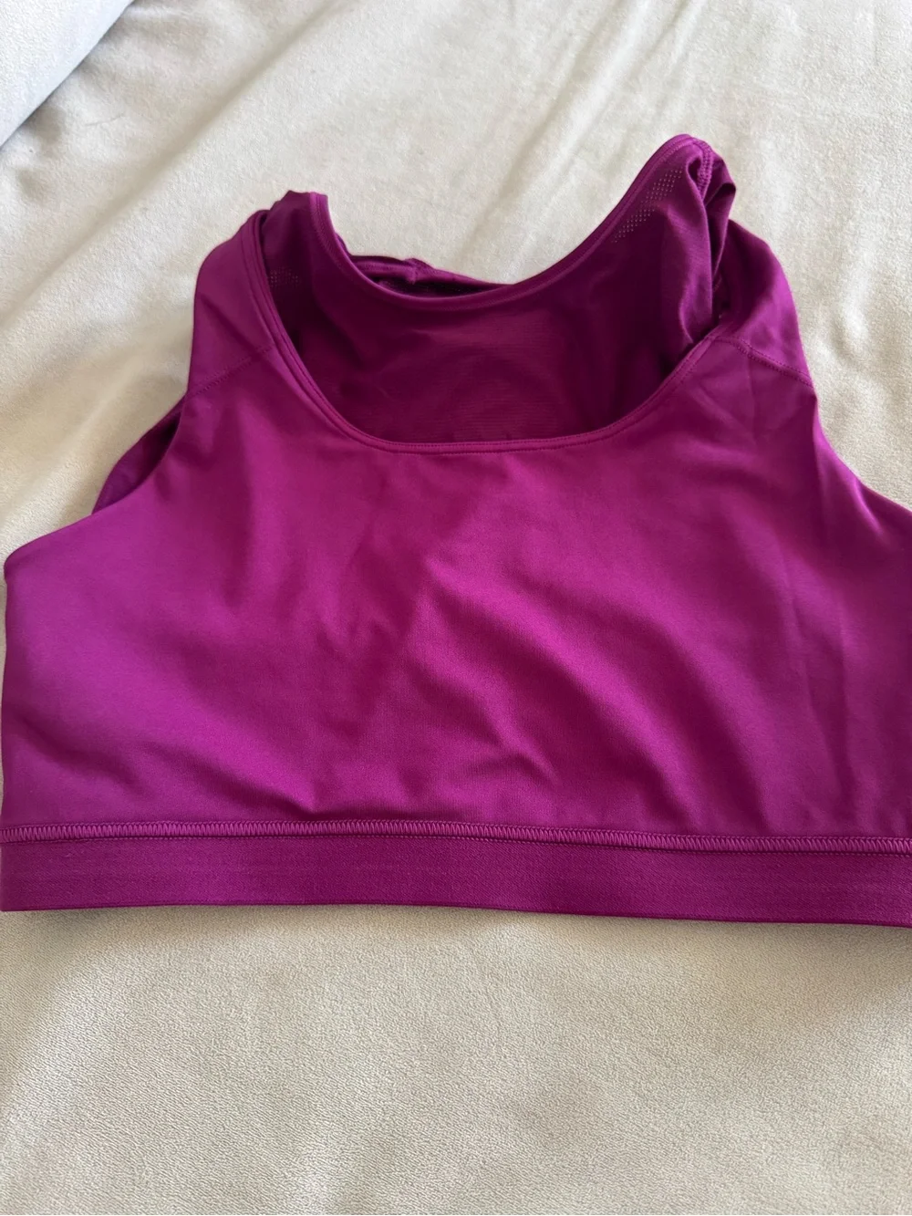 Nike Women's Athletic Crop Top - Magenta with Silver Logo